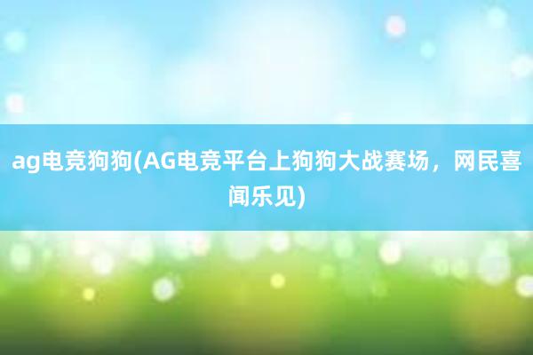 ag电竞狗狗(AG电竞平台上狗狗大战赛场，网民喜闻乐见)