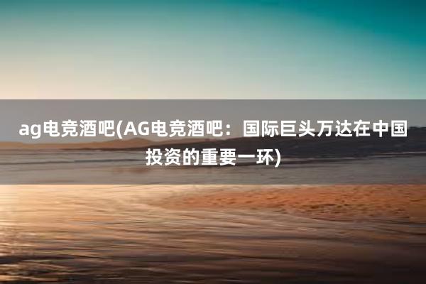 ag电竞酒吧(AG电竞酒吧：国际巨头万达在中国投资的重要一环)