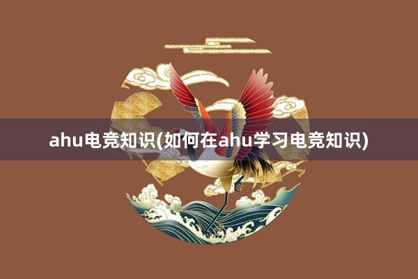 ahu电竞知识(如何在ahu学习电竞知识)