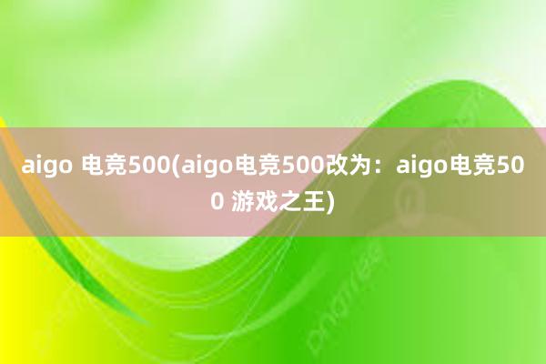 aigo 电竞500(aigo电竞500改为：aigo电竞500 游戏之王)