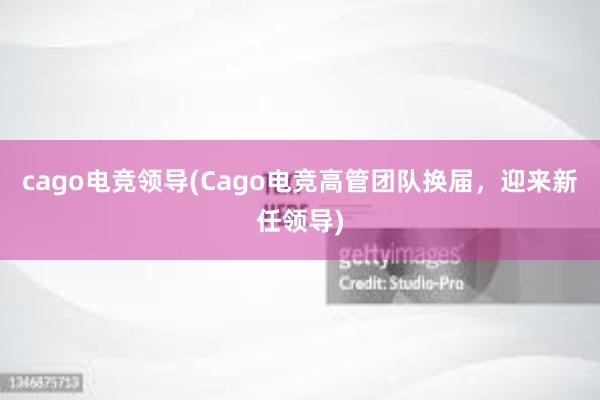 cago电竞领导(Cago电竞高管团队换届，迎来新任领导)