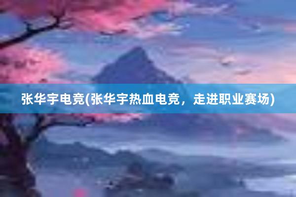 张华宇电竞(张华宇热血电竞，走进职业赛场)