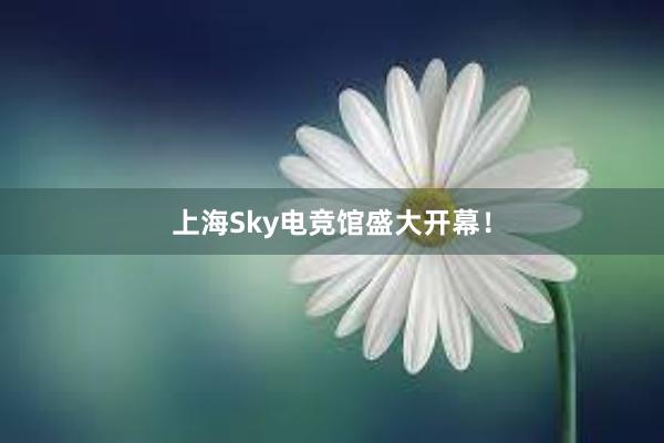 上海Sky电竞馆盛大开幕！