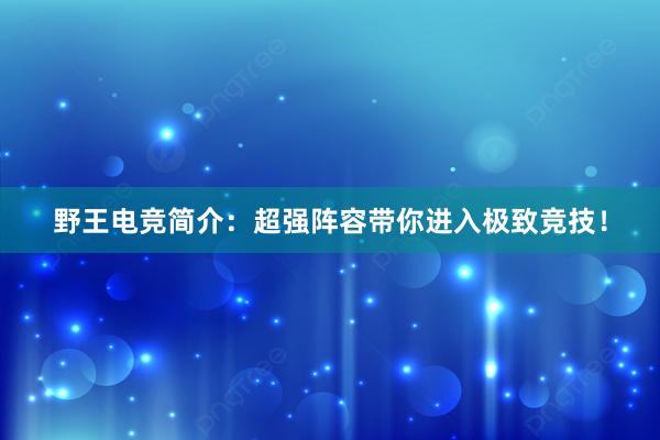 野王电竞简介：超强阵容带你进入极致竞技！