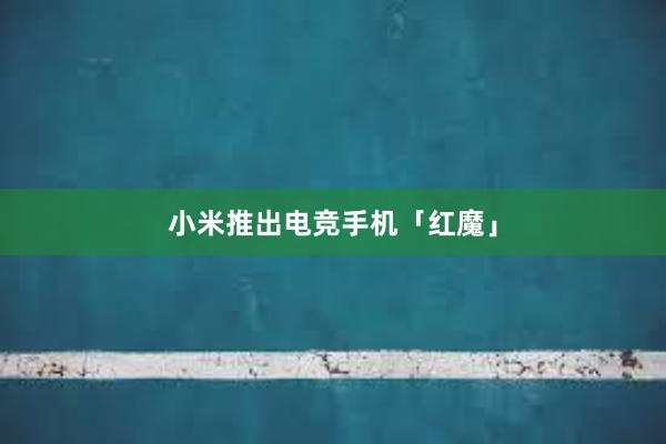 小米推出电竞手机「红魔」