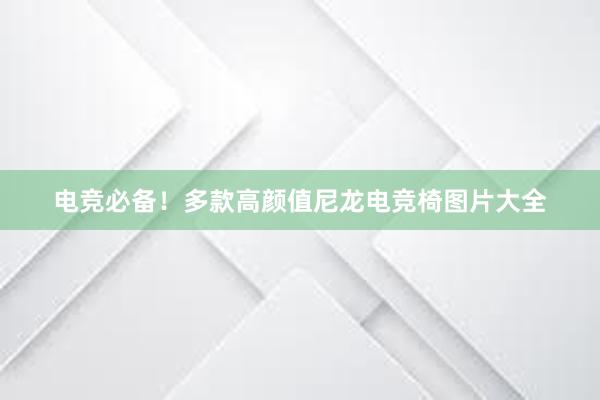 电竞必备！多款高颜值尼龙电竞椅图片大全