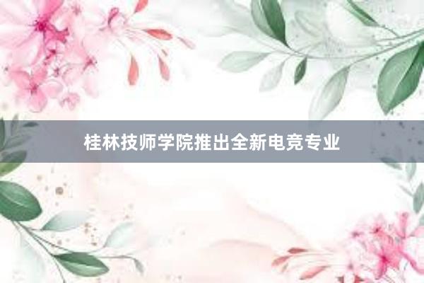 桂林技师学院推出全新电竞专业