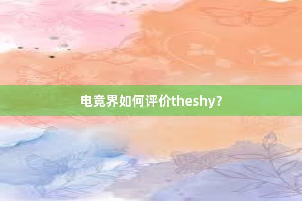 电竞界如何评价theshy？