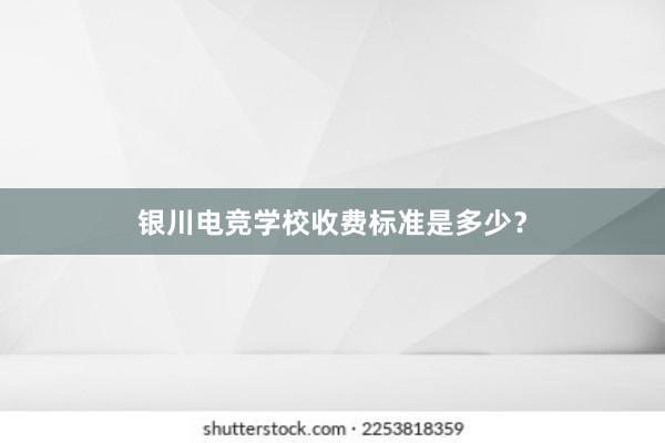 银川电竞学校收费标准是多少？